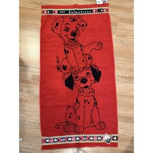 Vintage NWT 90s Disney Mickey Unlimited Beach Towel 101 Dalmatians 100% Cotton